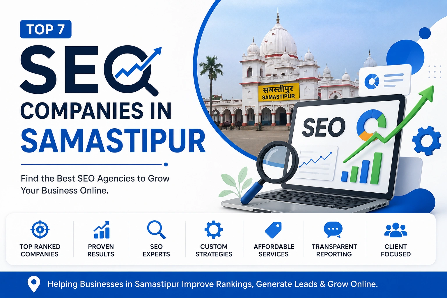 Top 7 SEO Companies in Samastipur [2026] — Ranked & Reviewed