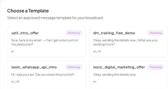Step 1: choose an approved template.